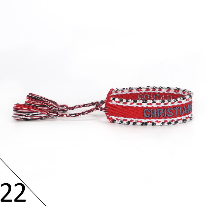 Bracelet unisexe tendance avec lettres tressées