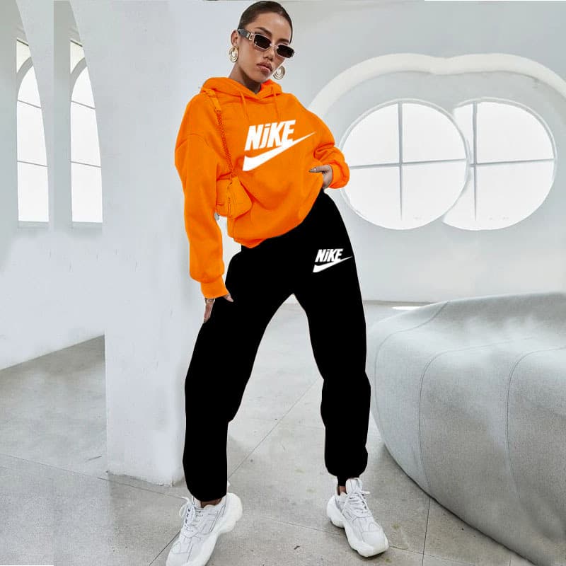 Automne/hiver mode pull décontracté ensemble marque de mode lettre impression pull à capuche pantalon sport deux pièces ensemble