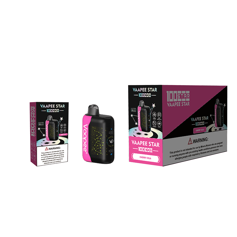 Lot de 5 cigarettes électroniques jetables Vaapee Star 100K Puff Bar Vape Pod, 10 saveurs, vente en gros.