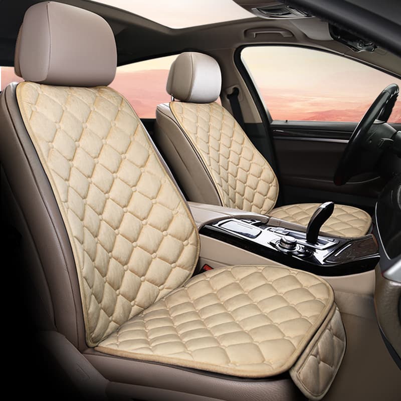Unisex New diamond plush winter car seat cushion down cotton main driver seat cushion back office seat cover winter