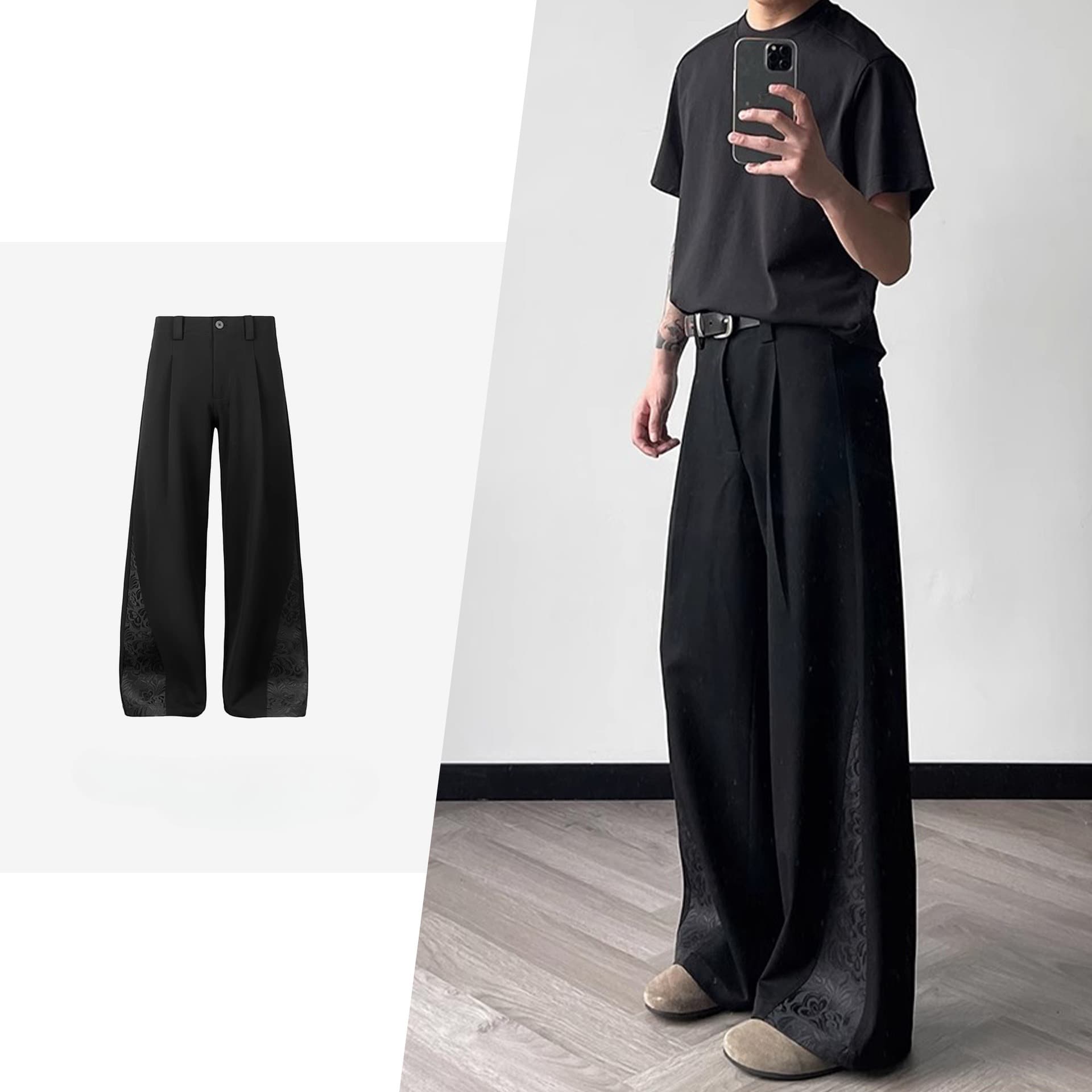 Palazzo Trouser – Elegant A-Line Wide-Leg Pants With Baroque-Inspired Patchwork​