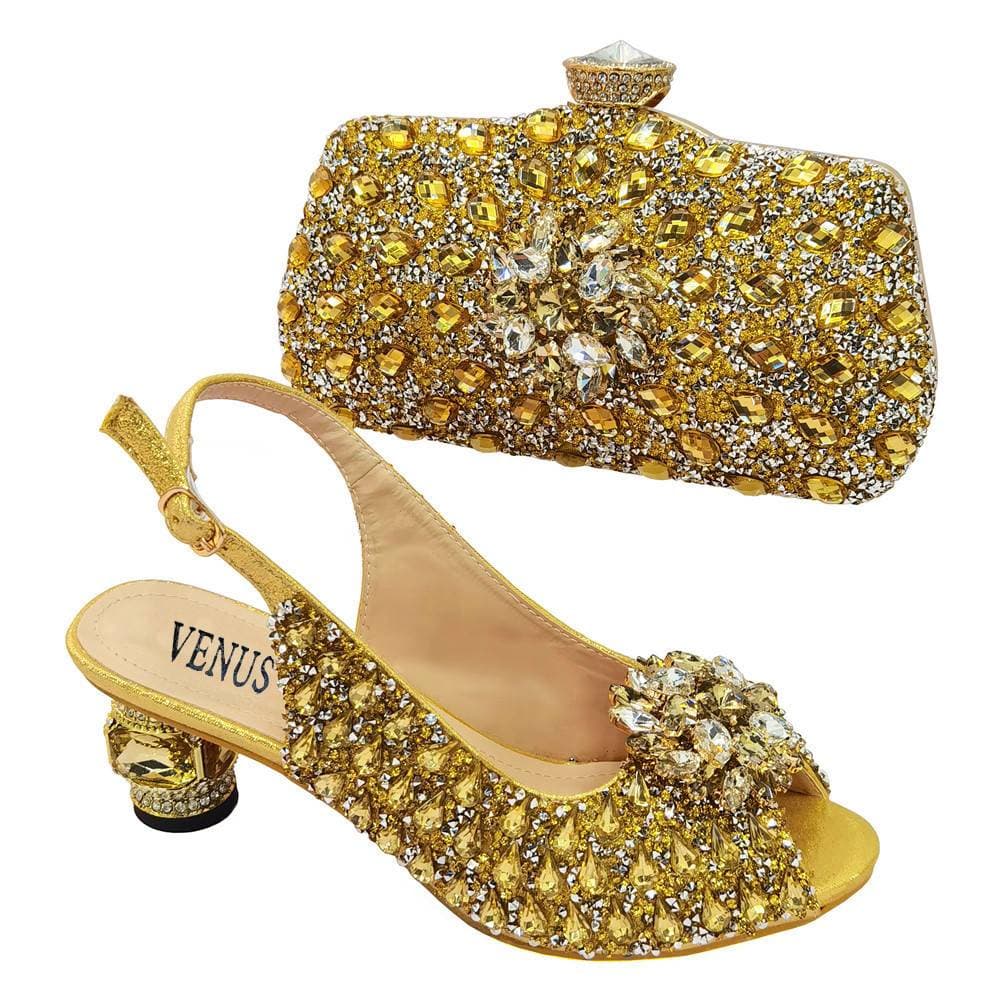 Fashion Design Shoes Match Bag Banquet Shoes Bag Nigerian Ladies Shoes And Bag