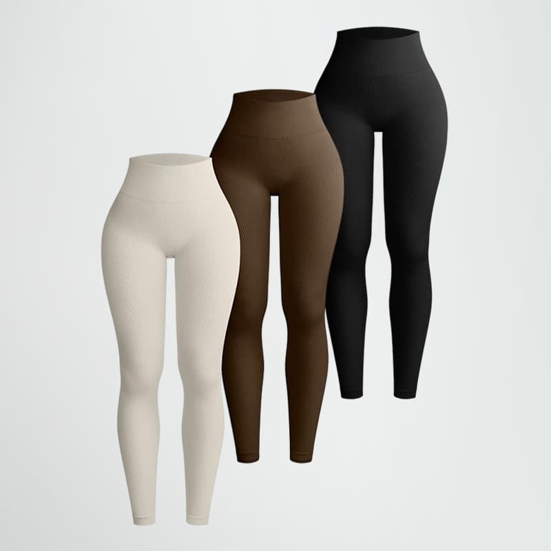Women's Threaded Pants Seamless High Waist Fitness Pants Yoga Clothing Leggings