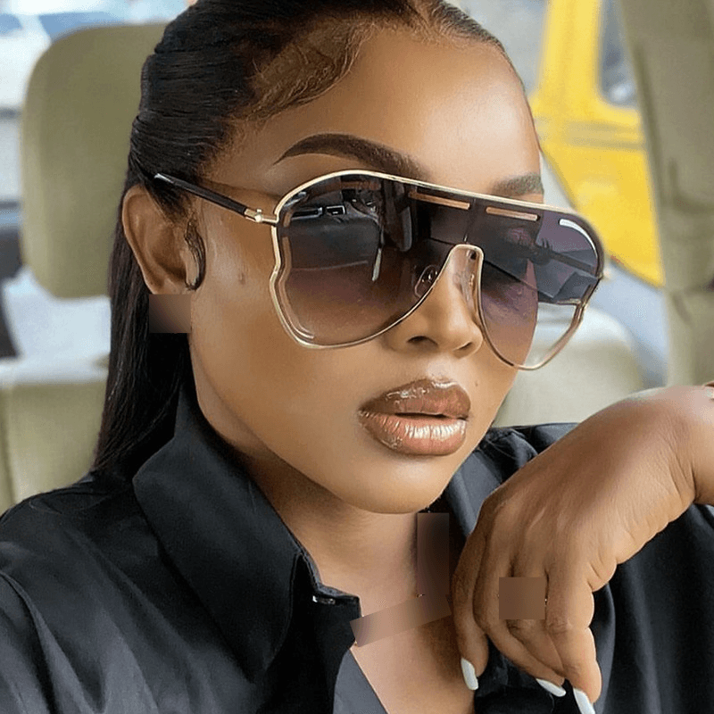 One Piece Large Frame Toad Shaped Sunglasses New Hot Girl Sunglasses Fashion Cross Border Sunglasses