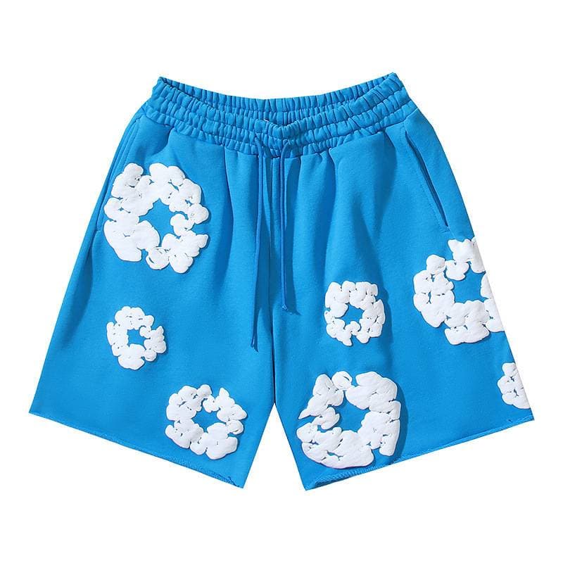 Shorts pour hommes, tendance été 2025, shorts décontractés en coton imprimé mousse
