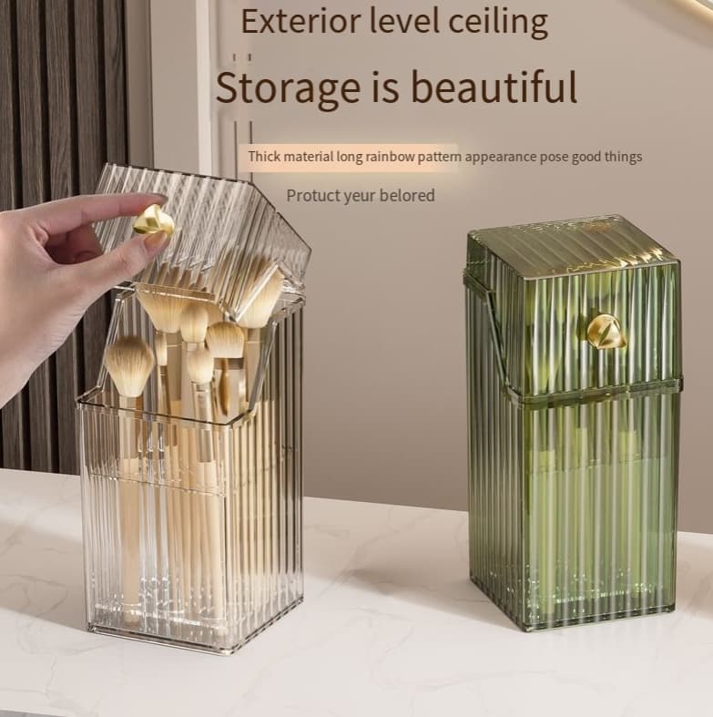 Dust Proof Makeup Brush Storage Pen Holder With Cover Makeup Brush Storage Makeup Brush Desktop Storage Eye Shadow Makeup Brush Bucket