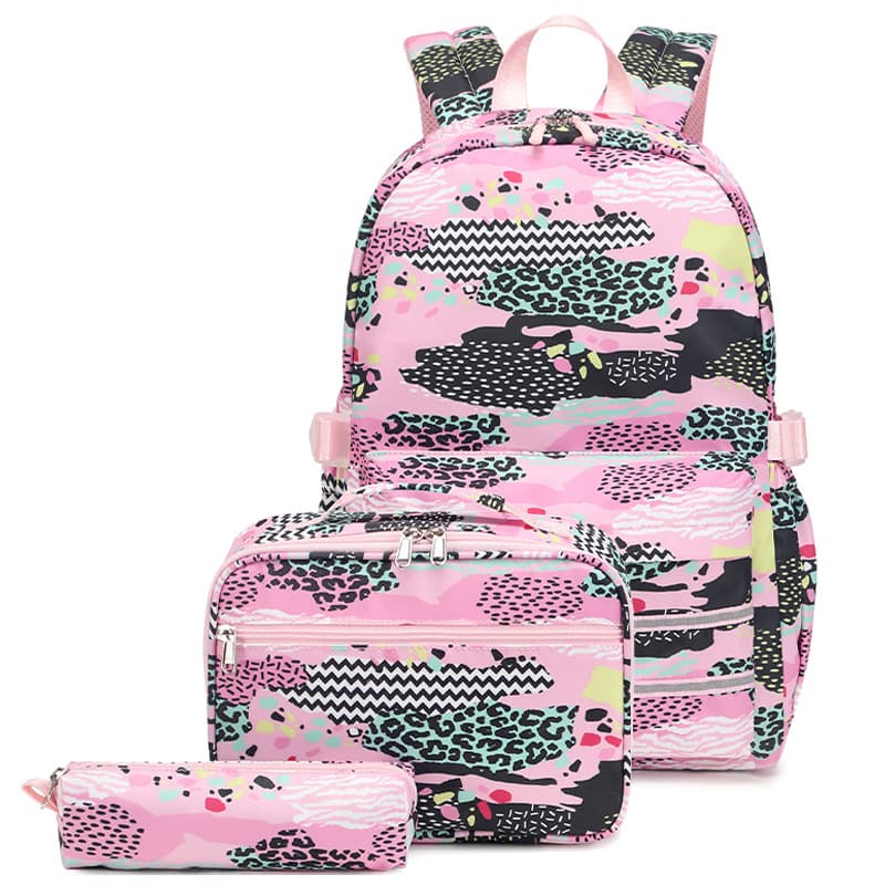 hot Sell Backpack Printed Middle School Girl Schoolbag Middle School Schoolbag Large Capacity Three Piece Backpack