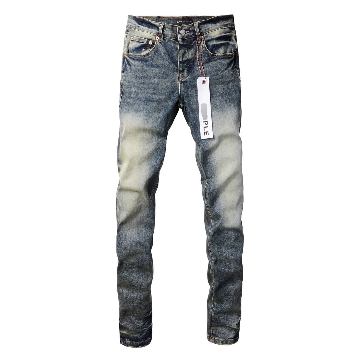 Jean slim pour homme avec écusson brodé, style décontracté et tendance, pantalon en coton déchiré