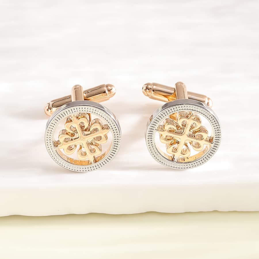 new two color round cufflinks men French business shirt cufflinks