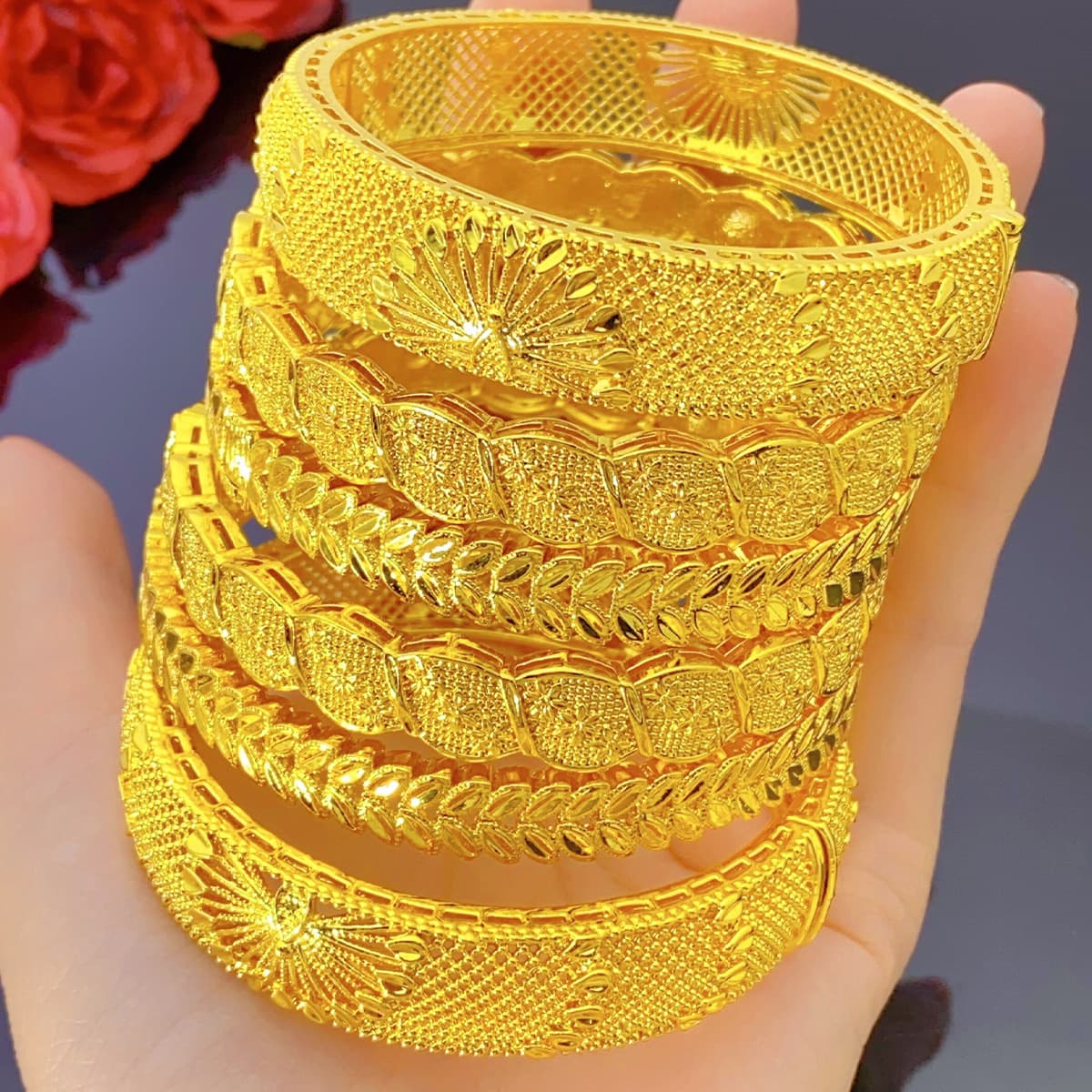 Aragon peacock bracelet bride wedding does not fade gold-plated bracelet