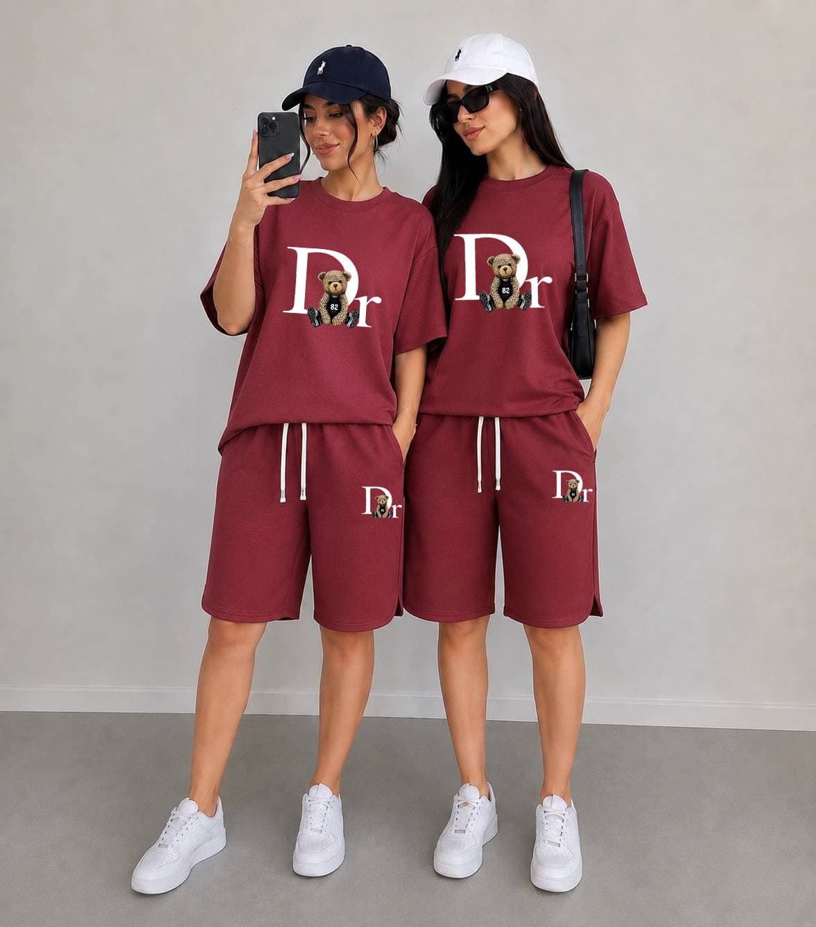 Women's Casual Sports Style Two-piece Set With Short Sleeved Top And Comfortable Shorts Set