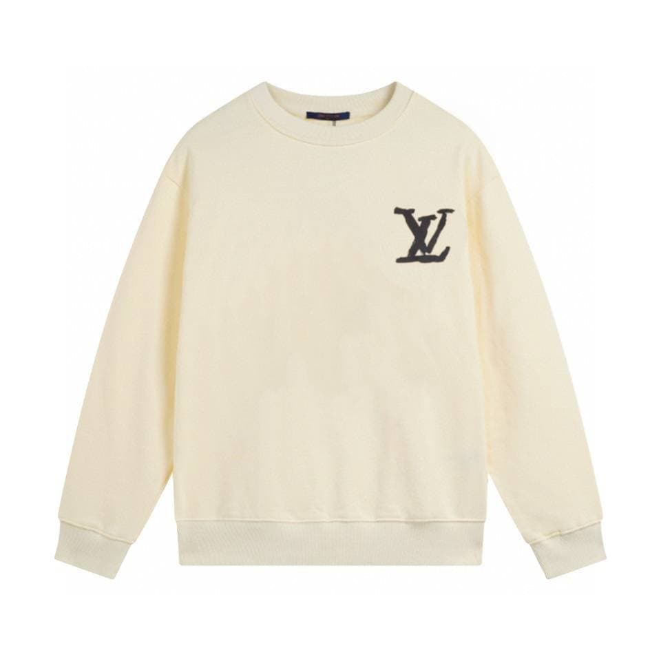 Sweat-shirt à col rond en pur coton pour homme