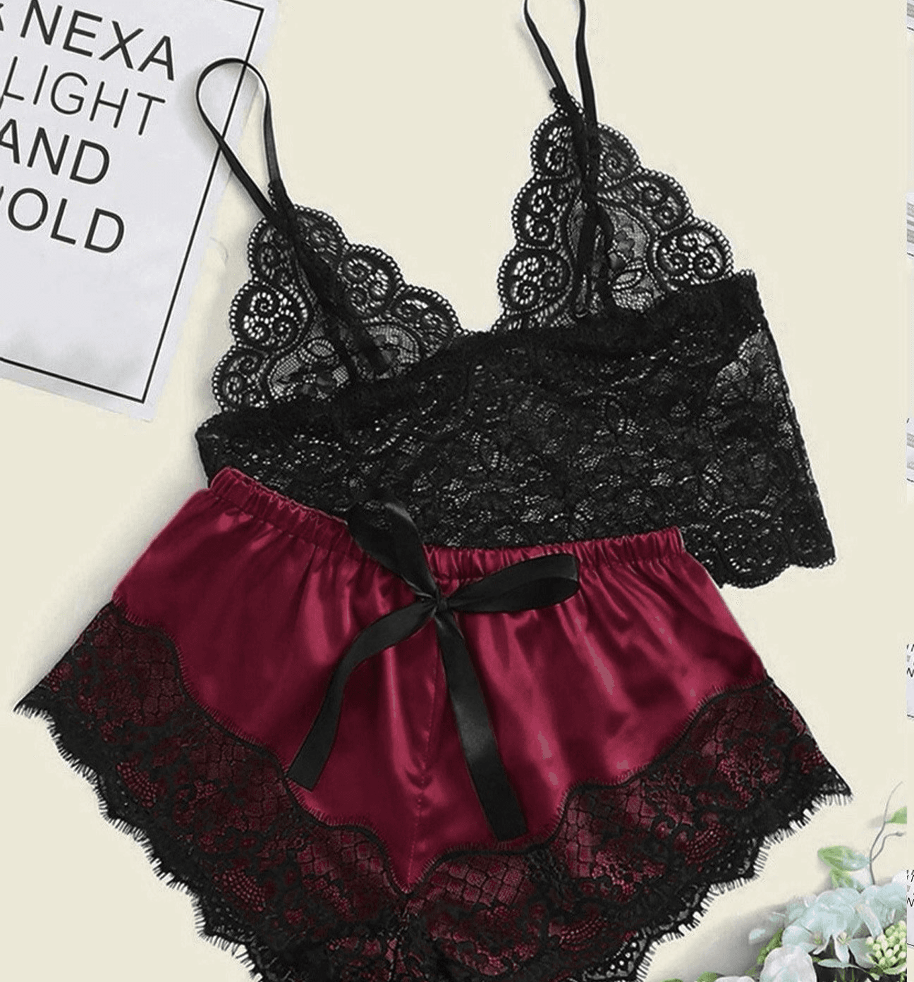Vêtements pour femmes pyjamas pyjamas en dentelle sous-vêtements chemise de nuit