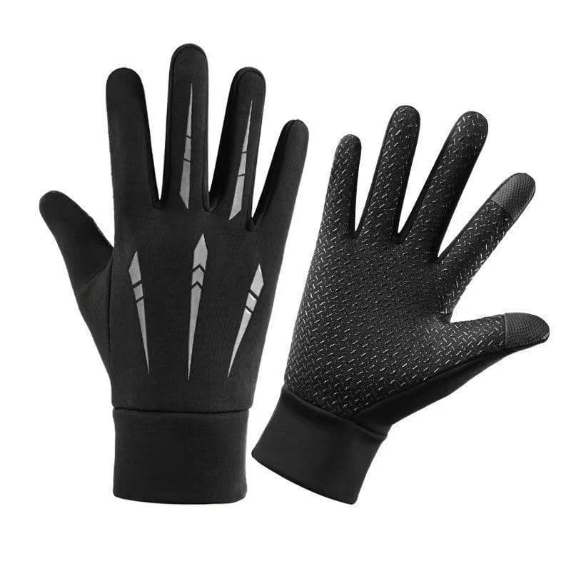 Gants de cyclisme coupe-vent pour hommes – Gants de cyclisme d'hiver imperméables (doublure thermique et compatibles avec les écrans tactiles)