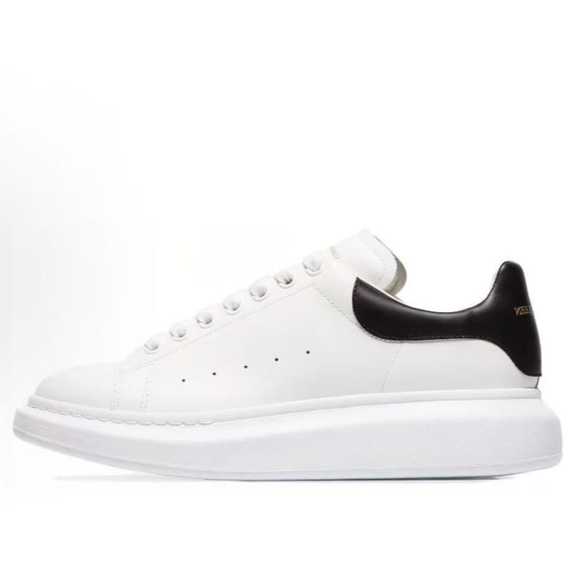 Baskets décontractées à semelle épaisse en cuir de vachette pleine fleur, chaussures à plateforme style McQueen, rehaussantes, tendance original