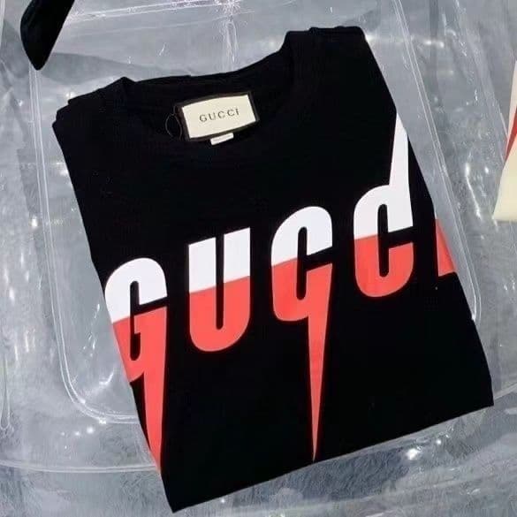 T-shirt unisexe à manches courtes et manches mi-longues, imprimé contrasté éclair, col rond, coupe ample et polyvalente, imprimé éclair contras