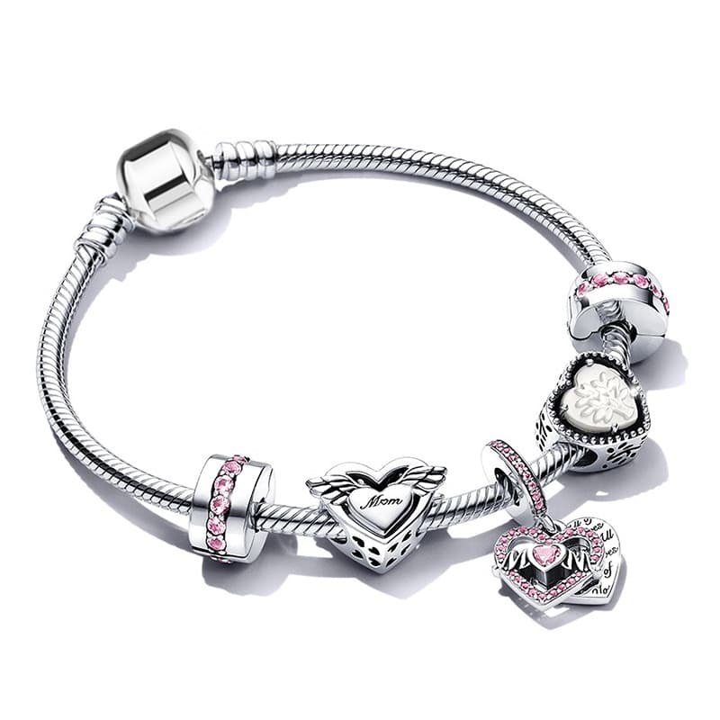 Women's Bracelet DIY Blooming Rose Pendant Bracelet Exquisite Small Jewelry