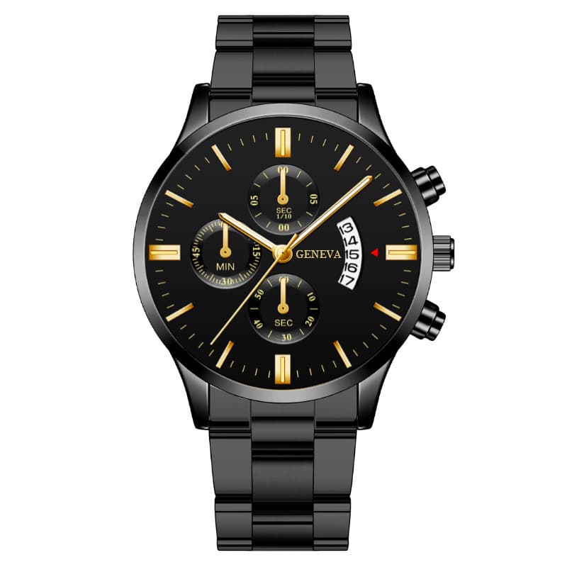 Calendar Steel Band Quartz Business Three-Dial Large Dial Men's Watch