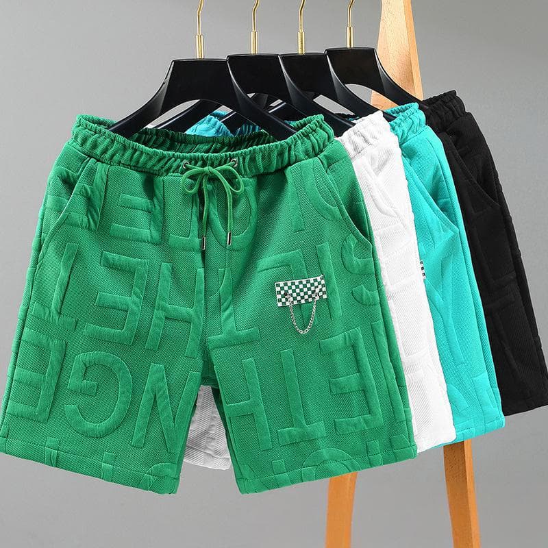 Men's Clothing Trendy Thin Casual Shorts Letter Printed Loose Quick Drying Breathable Shorts