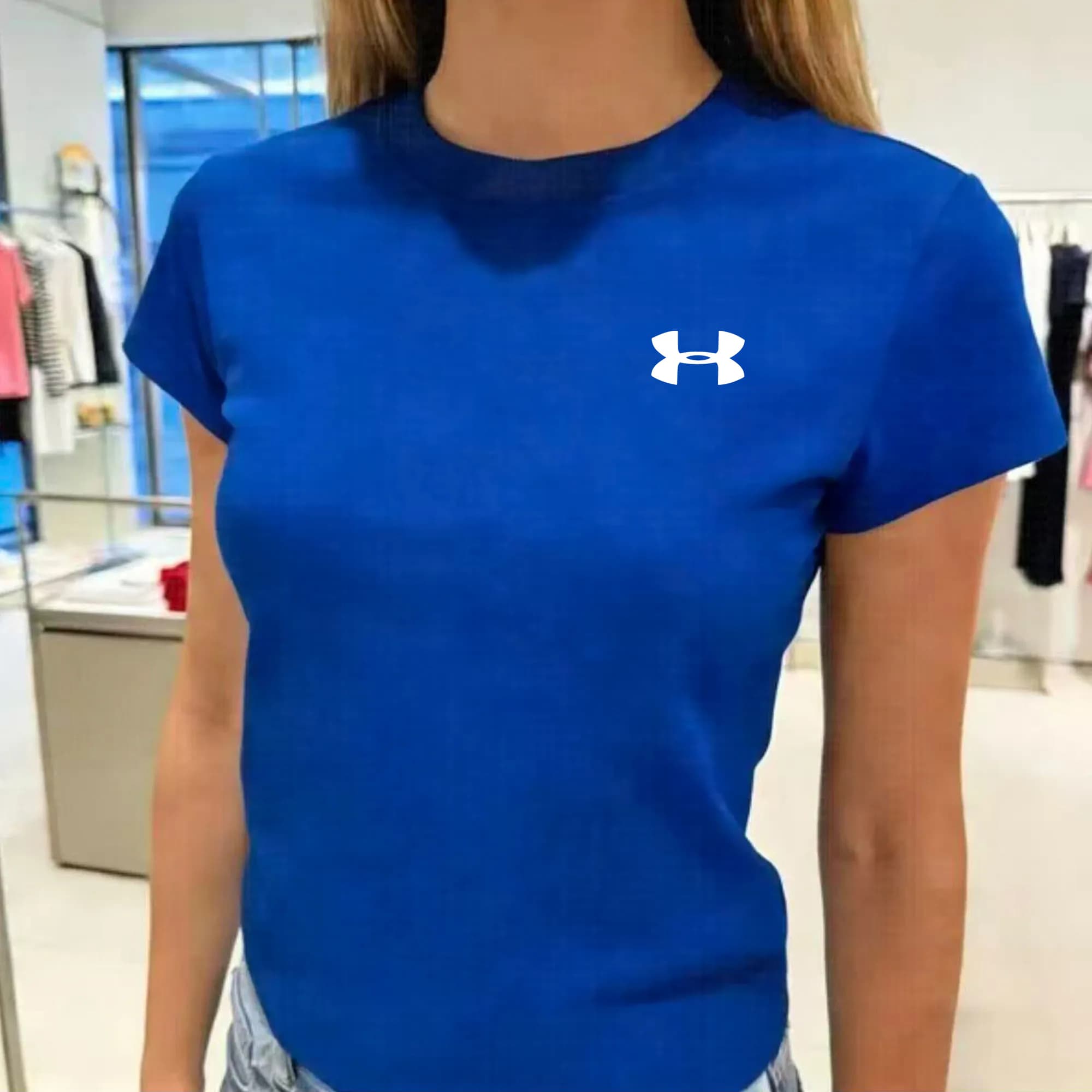 T-shirt imprimé à manches courtes pour femme, collection été 2026, motif classique, basique et décontracté, référence 078