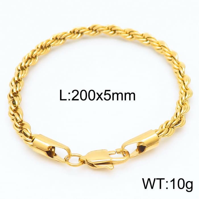 Bracelets pour hommes en acier titane, bijoux tendance, simples, avec boucle torsadée, 4/6/8 mm
