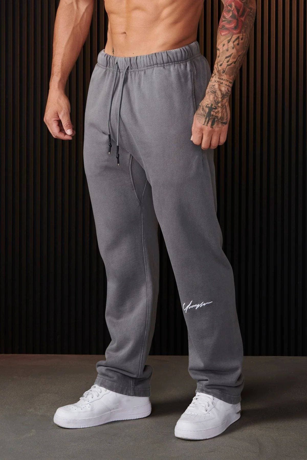 Men's Clothing New Men's Sports Pants Heavy Terry Embroidered Trousers Joggers Sports Fitness Straight Pants Sweatpants