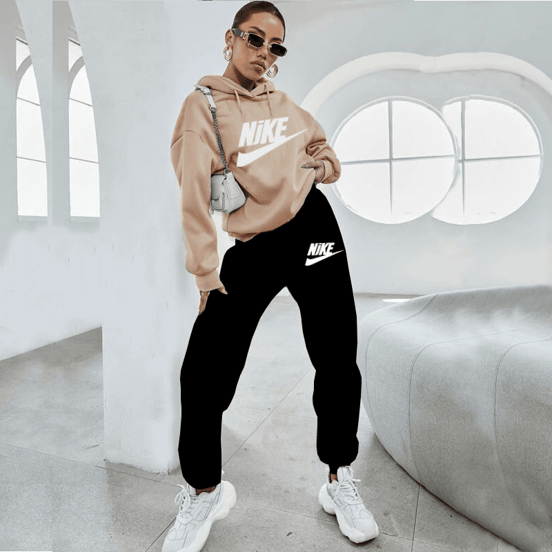 Automne/hiver mode pull décontracté ensemble marque de mode lettre impression pull à capuche pantalon sport deux pièces ensemble