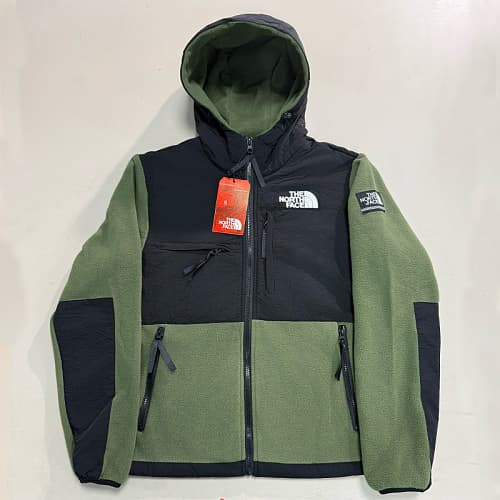 Veste polaire à capuche color-block The North Face, coupe-vent polaire à empiècements contrastés