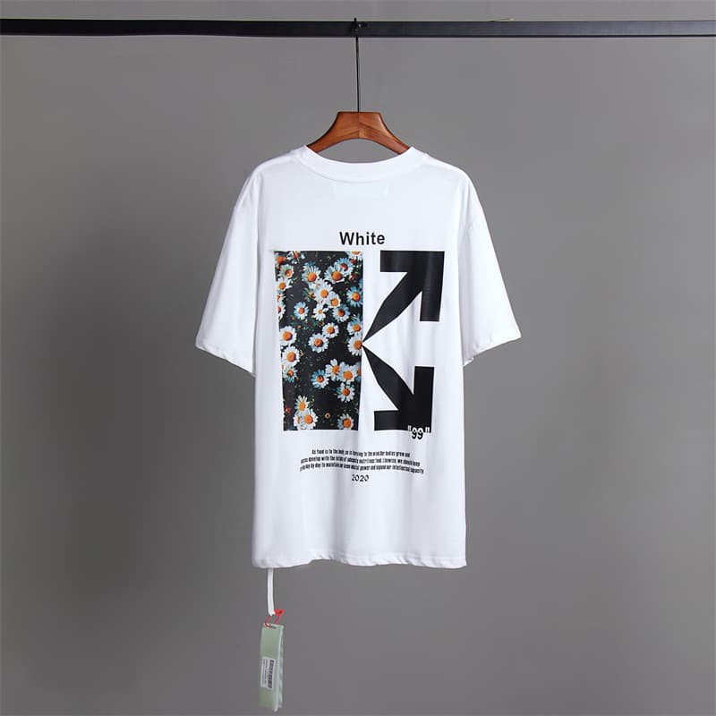 L'expérience de longue date de l'utilisation du ruban adhésif OFF avec impression de flèche OW T-shirt à manches courtes pour homme, coupe ample,