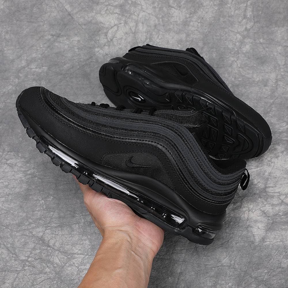 Chaussures Nike Air Max 97 pour homme et femme, triple noir et blanc, Sean Wotherspoon T, baskets d'extérieur, pointures 36-45