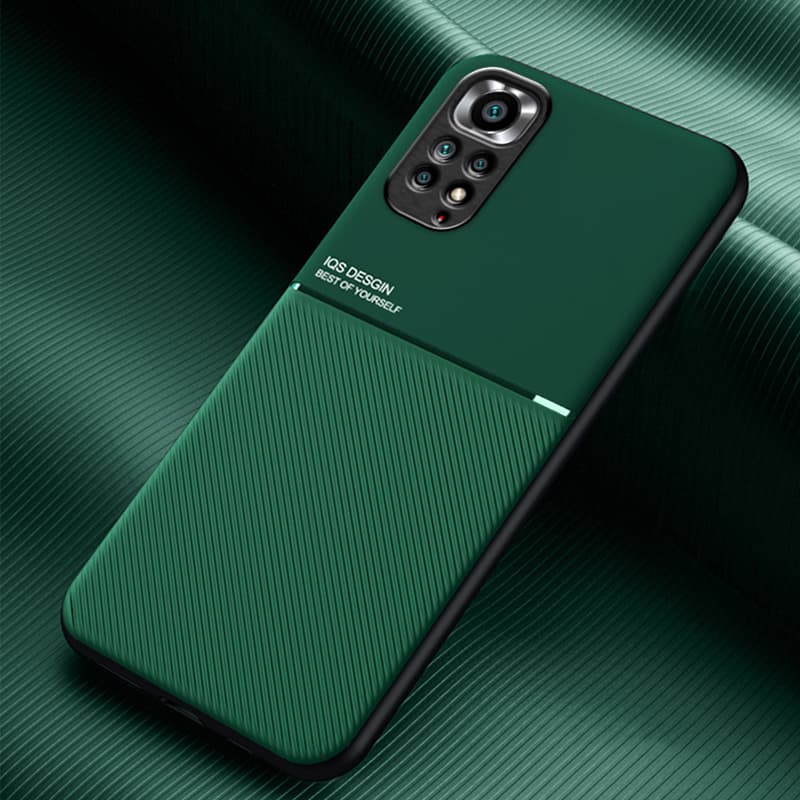 Magnetic Leather Case For Xiaomi Redmi Note 11 12 10 9 11E Pro 9S 10S 11S Plus 10C Built in Metal Plate Cover Support Car Holder