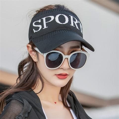 Hollow hat for women's summer outings, sun protection, sun hat without top, sun hat for outdoor sports, running, sun shading, beach hat