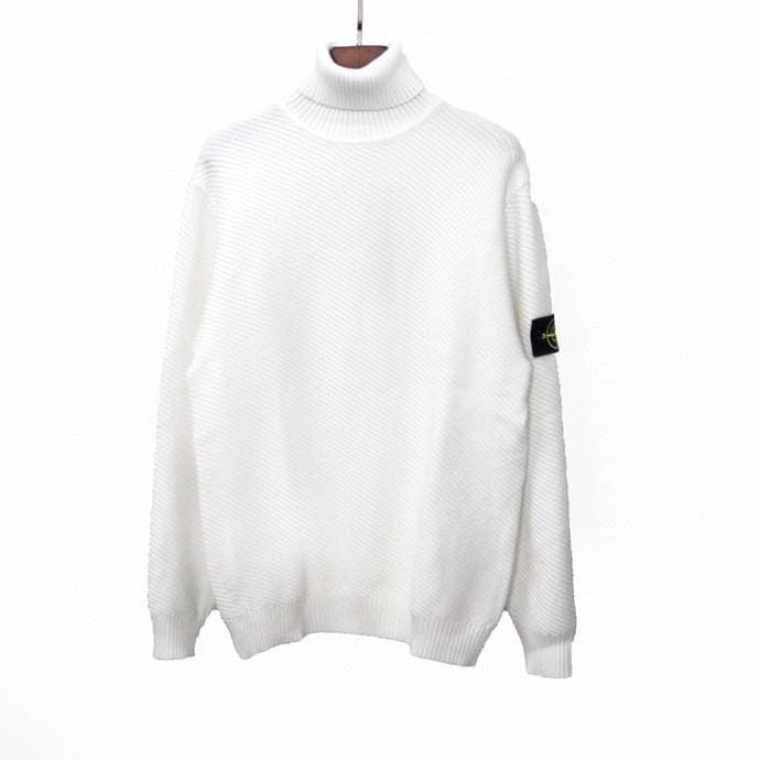Pull à col roulé tendance en sergé pour hommes et femmes
