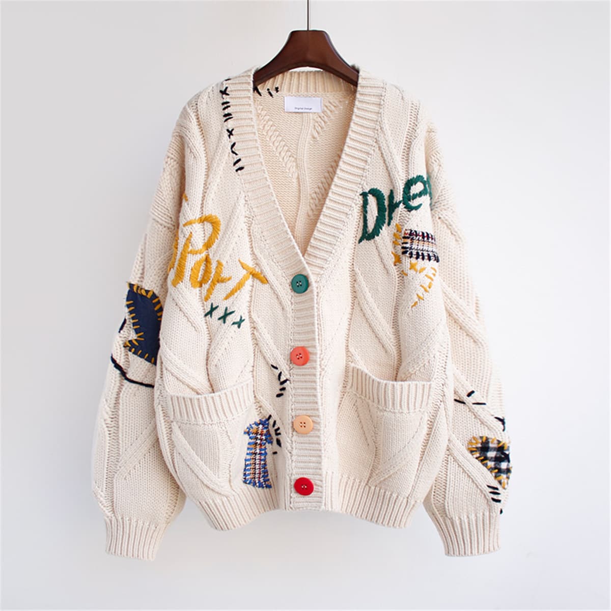 Women's New Design Niche Lazy Style Loose Women's Sweater Jacket