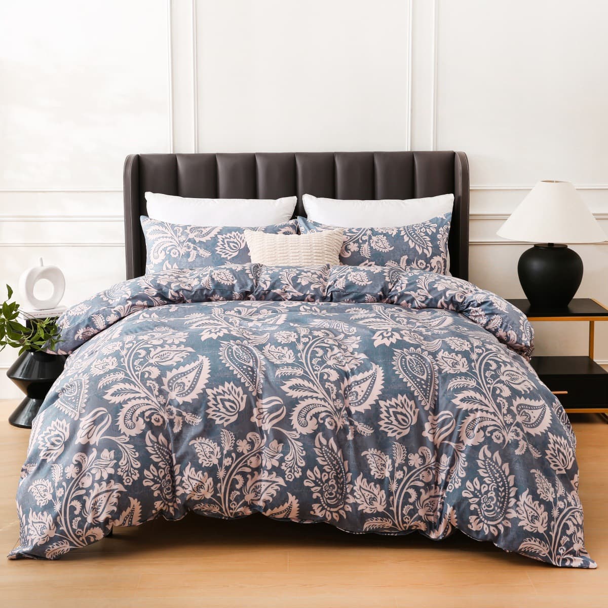Paisley Pattern Printed Quilt Cover Duvet Cover Bedding Three Piece Set