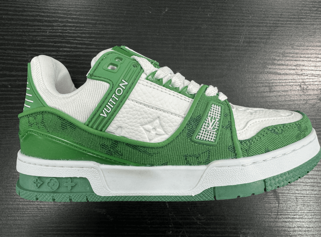 Designer plat Sneaker formateur chaussures décontractées Denim toile cuir blanc vert rouge bleu lettre plate-forme de mode hommes femmes baskets ba