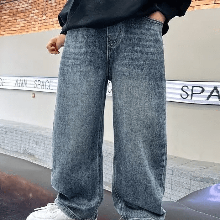 Kid's Clothing Boys Jeans Spring New Children's Stylish Pants Of Small And Medium Children's Casual Loose Baby Trousers