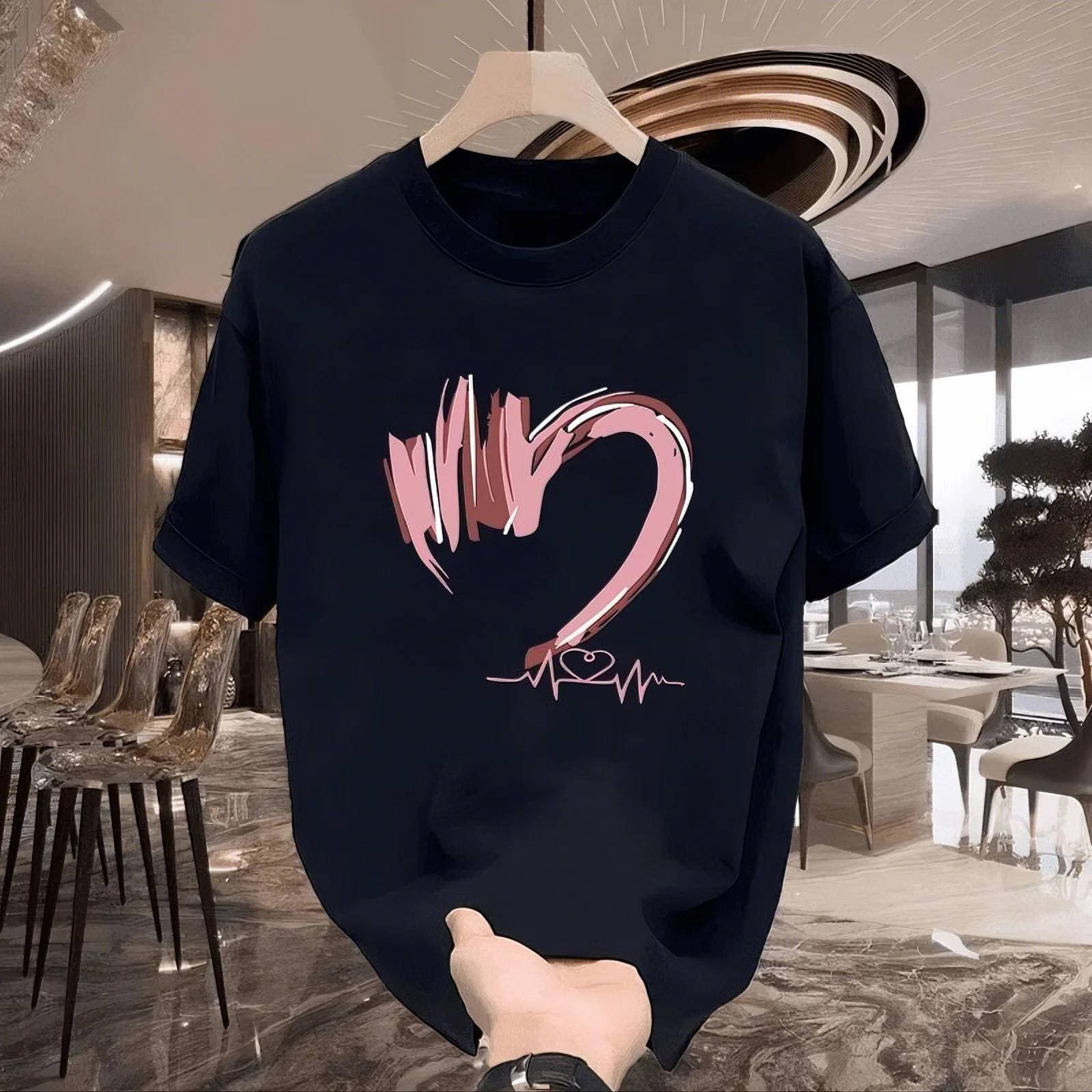 2025 Summer Loose Men And Women Pullover 100% Cotton Short Sleeve T-shirt