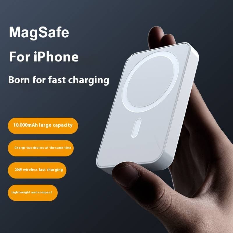 Magnetic Wireless Power Bank 10000mAh With MagSafe Compatibility - Portable Charger For IPhone, Custom Logo Gift Option