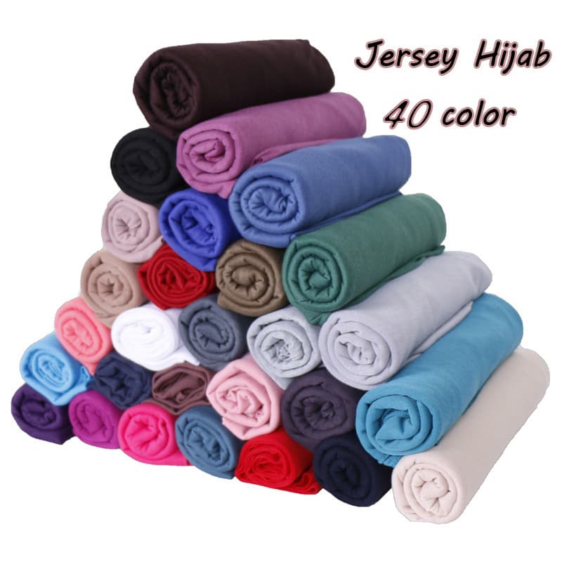 Women's Scarves Single Color Jersey Knit Headband, High Quality Windproof And Sandproof Scarf/headscarf For Autumn And Winter, BS82