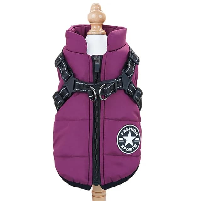 Veste pour grand chien de compagnie avec harnais, vêtements d'hiver chauds pour chien pour labrador, manteau imperméable pour gros chien, tenues po