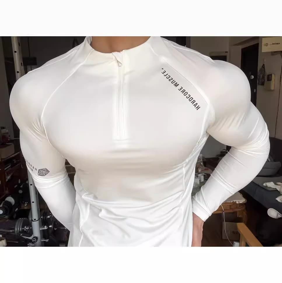 Technology Series Sports Fitness Cycling Men's Running Long Sleeved Tight Fitting Clothing High Elasticity Quick Drying
