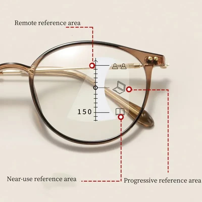 New Arrivals Near and Far Multifocal Unisex Anti-blue Light Reading Glasses Diopters Women Men Ultralight Hyperopia 0 To +4.0