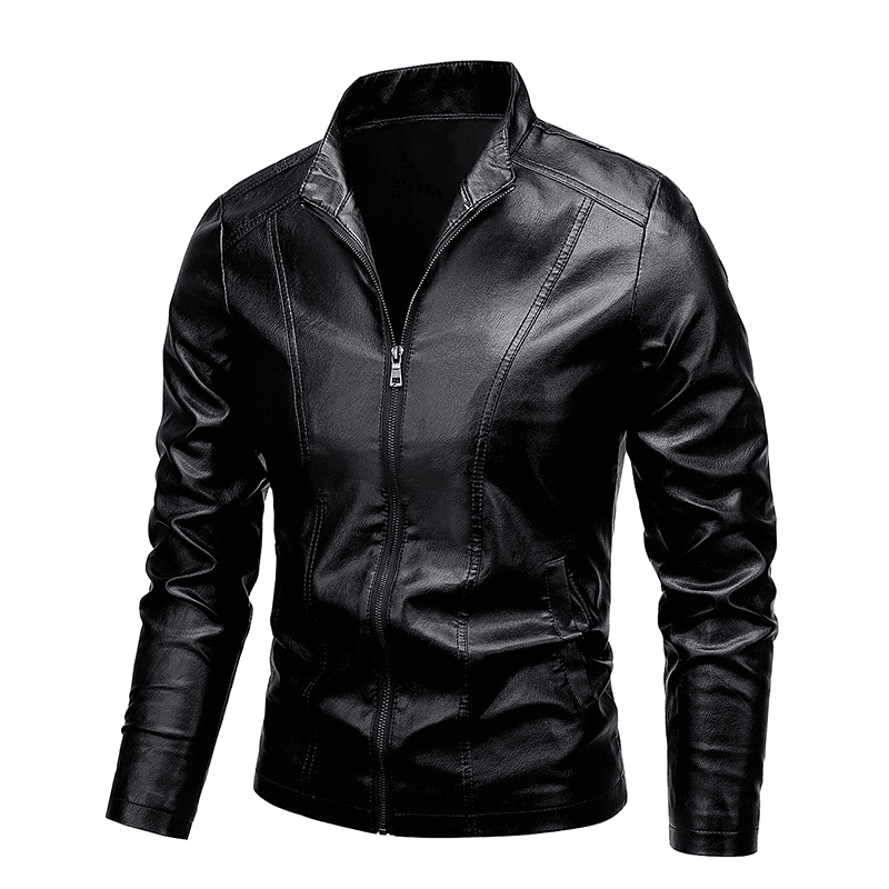 Men's clothing PU leather coat Youth trend casual plus size leather jacket motorcycle