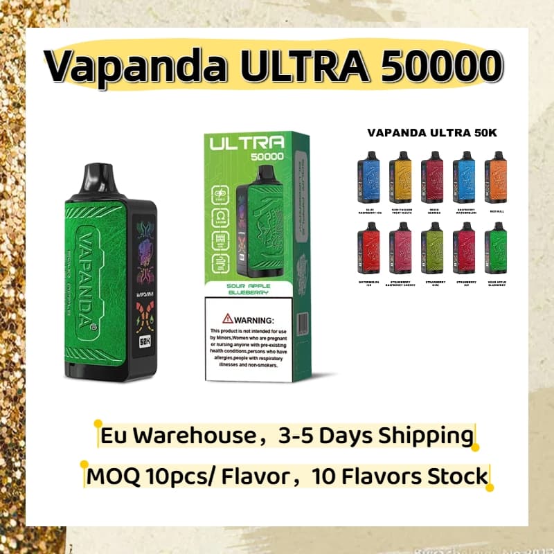 Cigarette électronique originale Vapanda Ultra 50000 bouffées, boîte de 50 000 bouffées, cartouches jetables