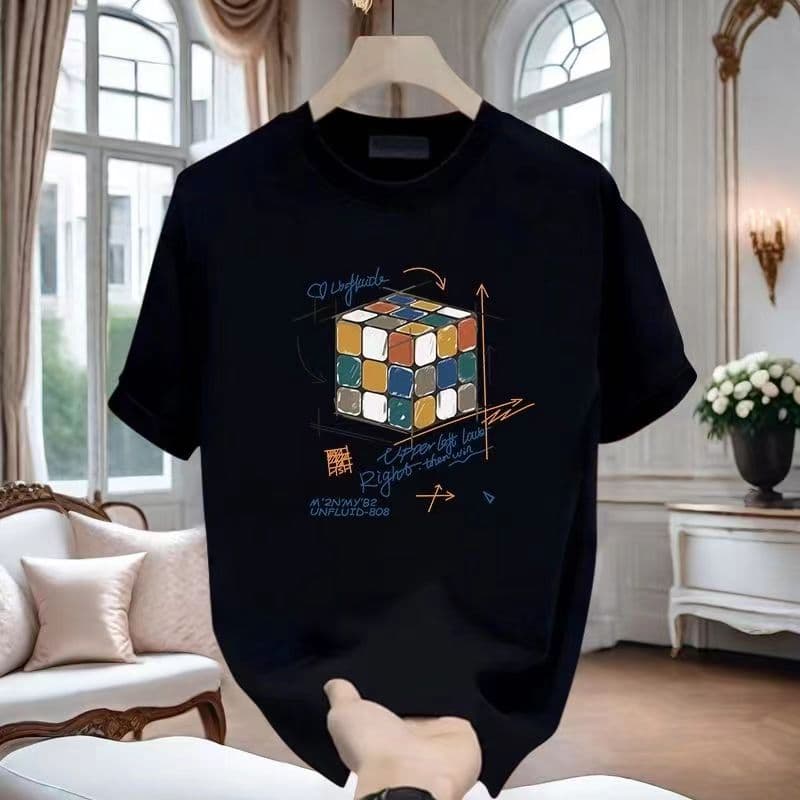 2024Men's high-quality round-neck pullover short-sleeved t-shirt