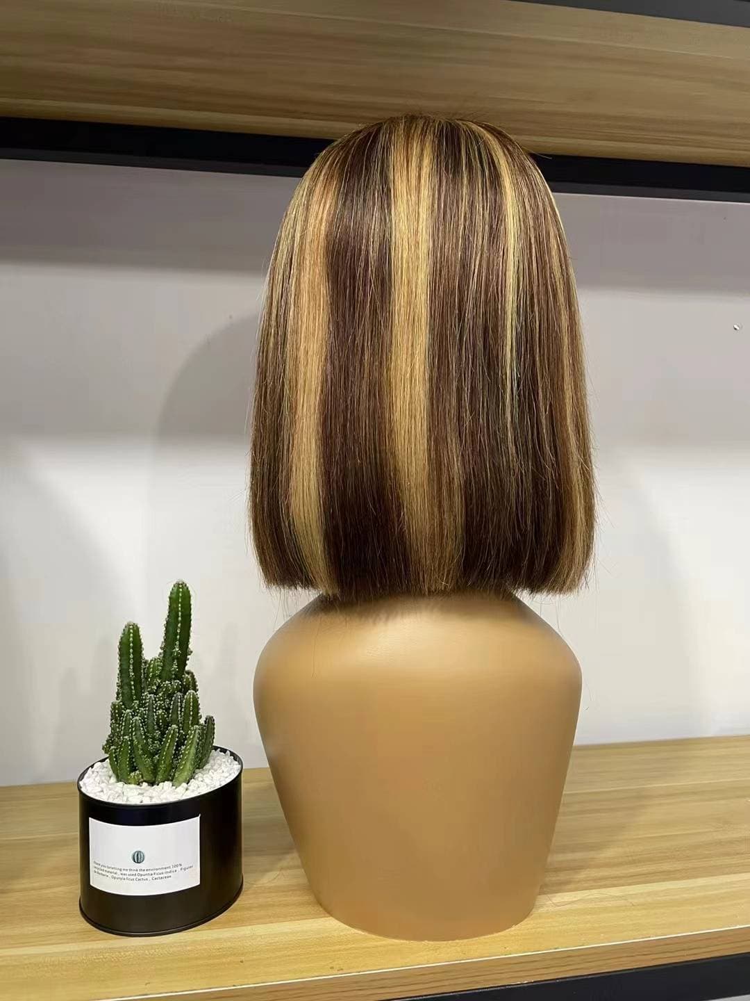 Wholesale 12inch Human Hair Wig Bob 13*4 Frontal Lace Straight Bob Lace Front 100% Human Hair Wigs For Women