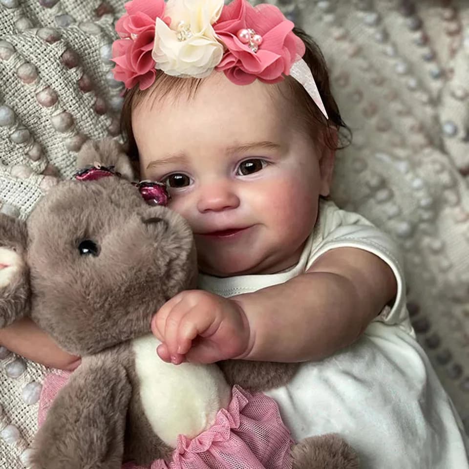 Maddie Whole Silicone Vinyl Doll 20 Inch Girl Painted Newborn Baby Doll With Rooted Hair For Kid's Christmas Gift Muñecas Reborn
