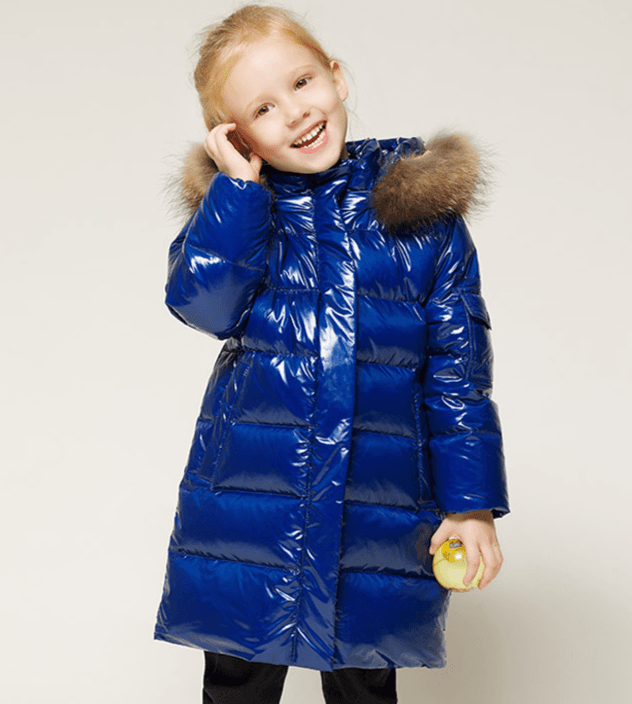 [LittleExplorer] Kids' Parka - Long Down Coat With Fox Fur Trim | Winter Warm Outerwear
