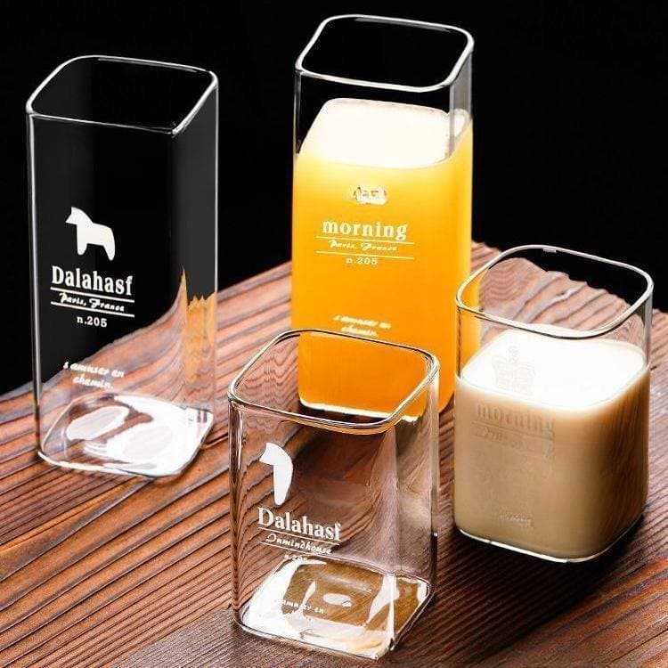 Drinkware Nordic Glass Cup Simple Internet Celebrity Water Cup Heat Resistant Glass Cup Household Juice Drink Cup Milk Cup Tea Cup